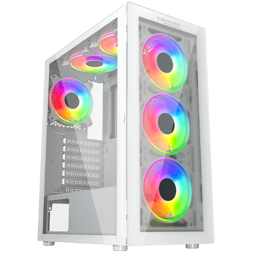 Twisted Minds Manic Shooter-03 Tempered Glass Mid Tower Gaming Case - TM350-18-W