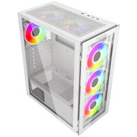Twisted Minds Manic Shooter-03 Tempered Glass Mid Tower Gaming Case - TM-350-18-W