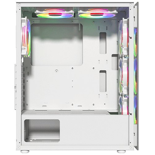 Twisted Minds Manic Shooter-03 Tempered Glass Mid Tower Gaming Case - TM-350-18-W