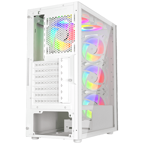 Twisted Minds Manic Shooter-03 Tempered Glass Mid Tower Gaming Case - TM-350-18-W