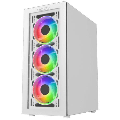 Twisted Minds Manic Shooter-03 Tempered Glass Mid Tower Gaming Case - TM-350-18-W