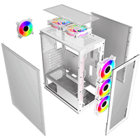 Twisted Minds Manic Shooter-03 Tempered Glass Mid Tower Gaming Case - TM-350-18-W