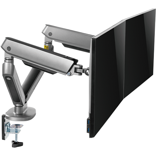 Twisted Minds Identity Premium Dual-Monitor Gaming Monitor Arms with RGB Lighting TM-54-C012-G