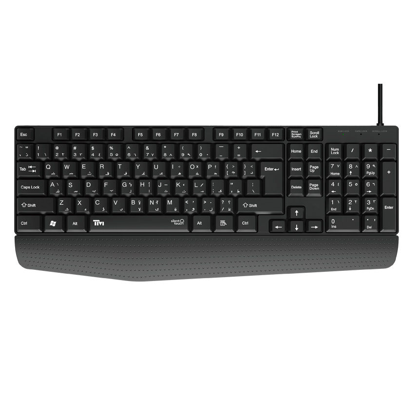 Twisted Minds K12 Kavara Series 2in1 Combo Wired Mode Lightweight - Black - (English / Arabic) Layout