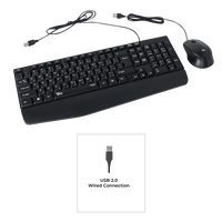 Twisted Minds K12 Kavara Series 2in1 Combo Wired Mode Lightweight - Black - (English / Arabic) Layout