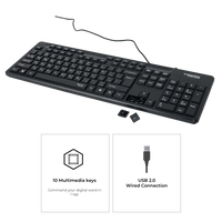 Twisted Minds K19 Kavara Series 2in1 Combo Wired Mode Lightweight - Black - (English / Arabic) Layout