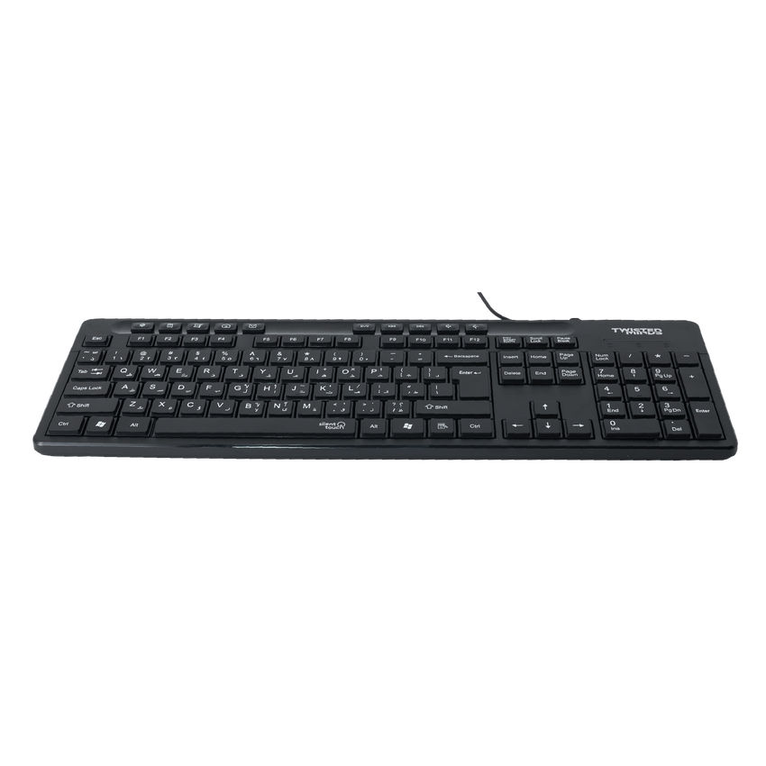 Twisted Minds K19 Kavara Series 2in1 Combo Wired Mode Lightweight - Black - (English / Arabic) Layout