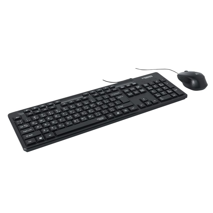 Twisted Minds K19 Kavara Series 2in1 Combo Wired Mode Lightweight - Black - (English / Arabic) Layout