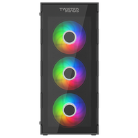 Twisted Minds Titan Glass Mid Tower Gaming Case - Black  TM-GM-III-B