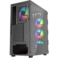 Twisted Minds Titan Glass Mid Tower Gaming Case - Black  TM-GM-III-B