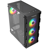 Twisted Minds Titan Glass Mid Tower Gaming Case - Black  TM-GM-III-B
