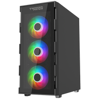 Twisted Minds Titan Glass Mid Tower Gaming Case - Black  TM-GM-III-B