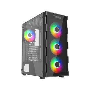 Twisted Minds Titan Glass Mid Tower Gaming Case - Black - TM-GM-III-B