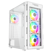 Twisted Minds Titan Glass Mid Tower Gaming Case - White  TM-GM-III-W