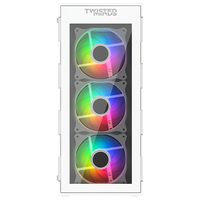 Twisted Minds Titan Glass Mid Tower Gaming Case - White  TM-GM-III-W