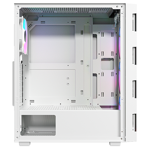 Twisted Minds Titan Glass Mid Tower Gaming Case - White  TM-GM-III-W