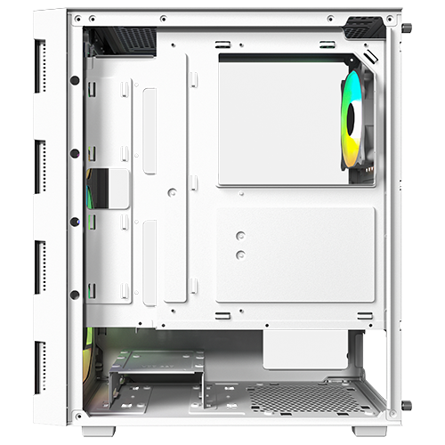 Twisted Minds Titan Glass Mid Tower Gaming Case - White  TM-GM-III-W