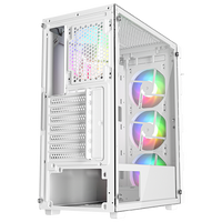 Twisted Minds Titan Glass Mid Tower Gaming Case - White  TM-GM-III-W