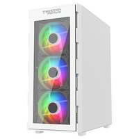 Twisted Minds Titan Glass Mid Tower Gaming Case - White  TM-GM-III-W