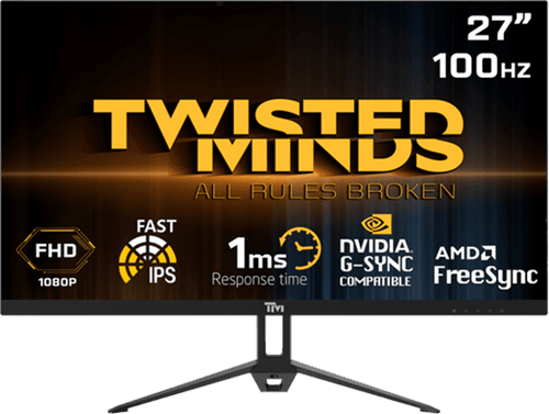 Twisted Minds ECO Series Flat 27" FHD ,100 HZ, IPS ,1ms Gaming Monitor - TM27FHD100IPS