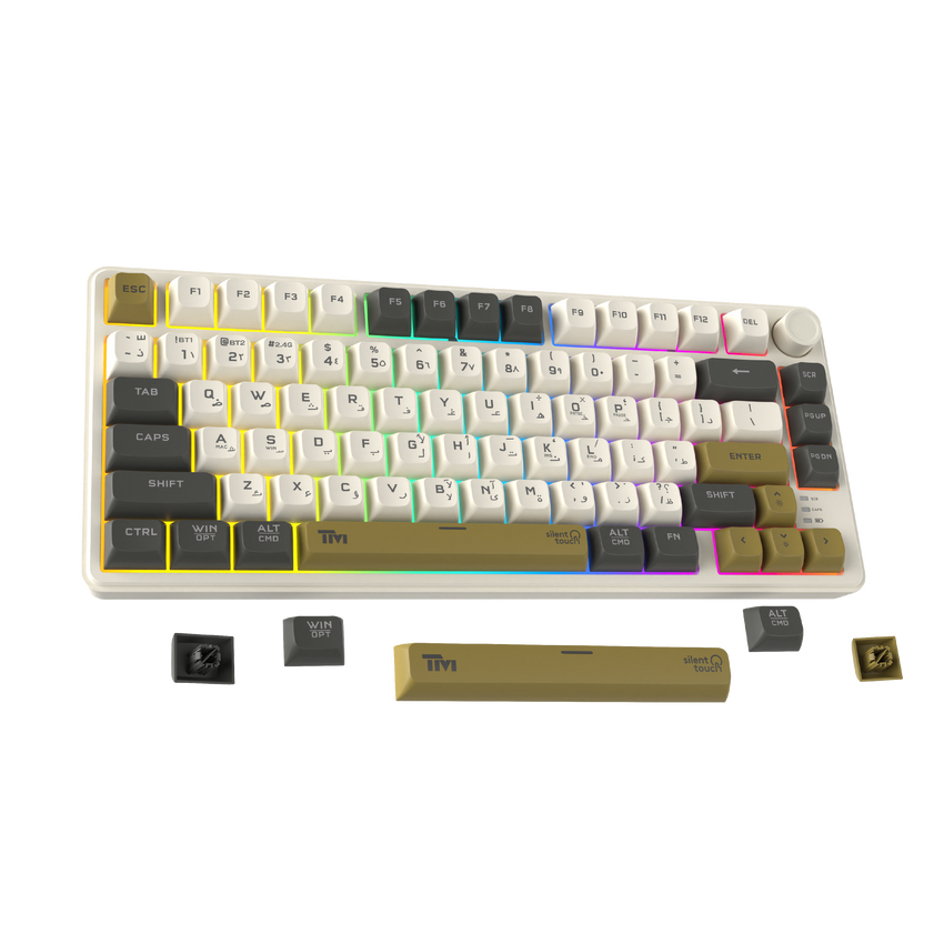 TwistedMinds TM-MK75-WLPRO Imperium Pro Series 75% Compact Size 80 Keys Wired Membrane Keyboard - (English / Arabic) Layout