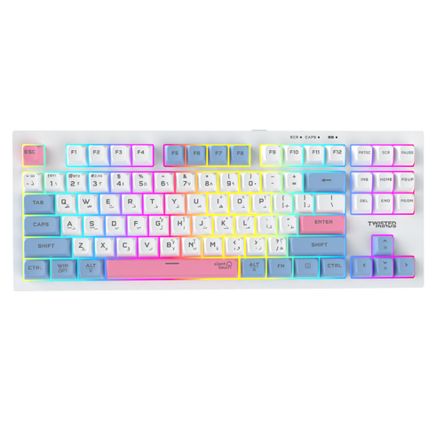 Twisted Minds TM-MK75-WL Spectrum Pro Series 75% Compact Size 87 keys Wireless Membrane Keyboard - (English / Arabic) Layout - TM-MK75-WL