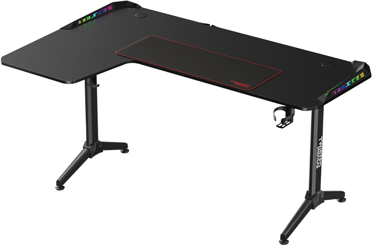 Twisted Minds WARRIOR L Shaped Gaming Desk RGB Left Black - TM-Y-LB-RGB