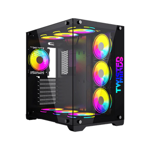 Twisted Minds Bullet-07 Mid Tempered Glass Mid Tower Gaming Case - Black - TM1-B-S