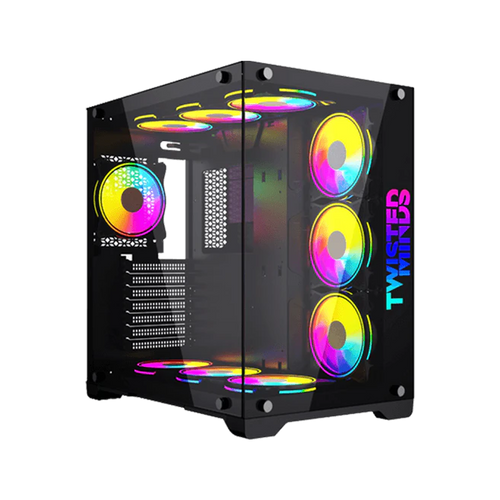 Twisted Minds Bullet-07 Mid Tempered Glass Mid Tower Gaming Case - Black - TM1-B-S