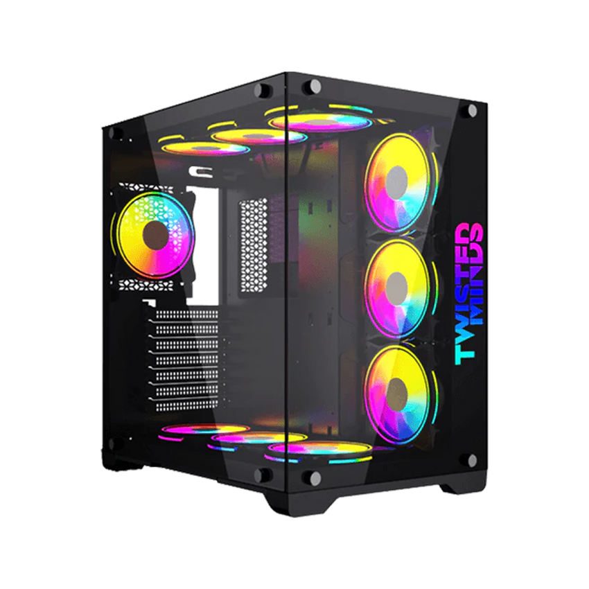 Twisted Minds Bullet-07 Mid Tempered Glass Mid Tower Gaming Case - Black - TM1-B-S