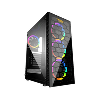Twisted Minds Killstreak-03 Mid Tempered Glass Mid Tower Gaming Case - Black - TM188-11-B