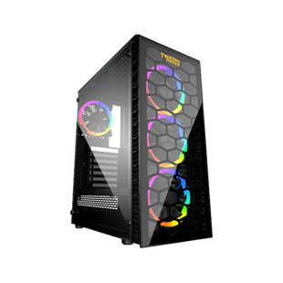 Twisted Minds Killstreak-03 Mid Tempered Glass Mid Tower Gaming Case - Black - TM188-11-B