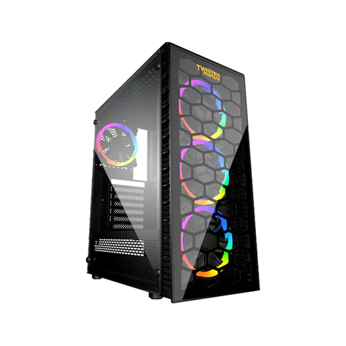 Twisted Minds Killstreak-03 Mid Tempered Glass Mid Tower Gaming Case - Black - TM188-11-B