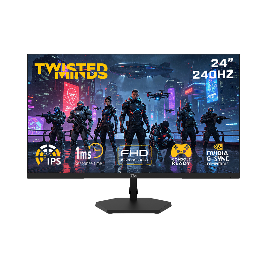 Twisted Minds 24” FHD, 240HZ, 1MS, IPS HDMI 2.0 Gaming Monitor - TM24FHD240IPS