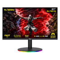 Twisted Minds Dual Switch Gaming Monitor TMDX27B 27" FHD, 160/320Hz, MPRT 0.5ms, HDMI 2.1, Fast IPS (Support PS5) - Black - TMDX27B