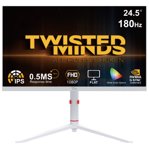 Twisted Minds Blaze Series Flat  24" FHD - 180HZ 0.5 MS Fast IPS HDMI 2.1 Gaming Monitor