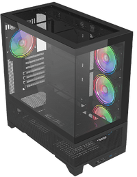Twisted Minds Phantek - 07 Mid Tower Gaming Case - Black