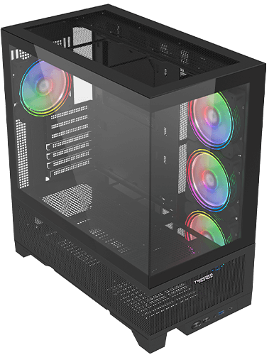 Twisted Minds Phantek - 07 Mid Tower Gaming Case - Black